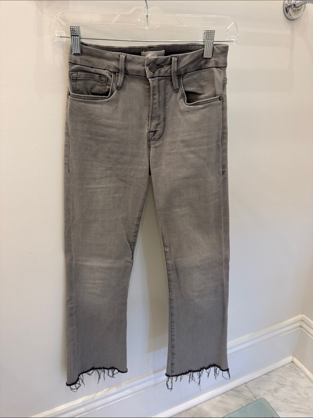 Frame Denim Women’s Gray Skinny Crop Jeans
